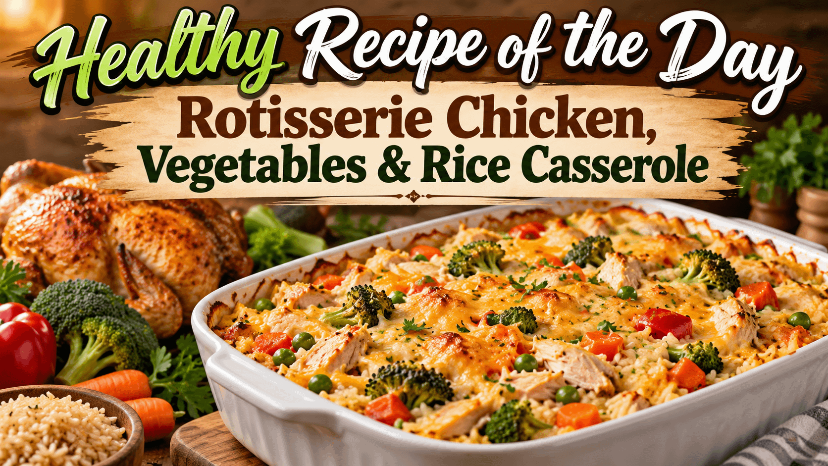 Healthy Recipe of the Day: Rotisserie Chicken, Vegetables & Rice Casserole