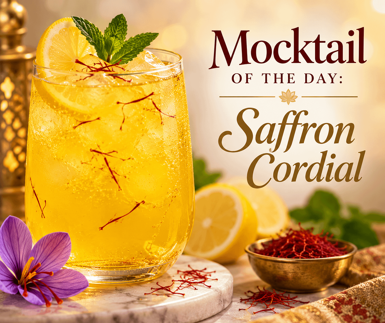 Mocktail of the Day: Saffron Cordial 6 Mocktail of the Day: Saffron Cordial