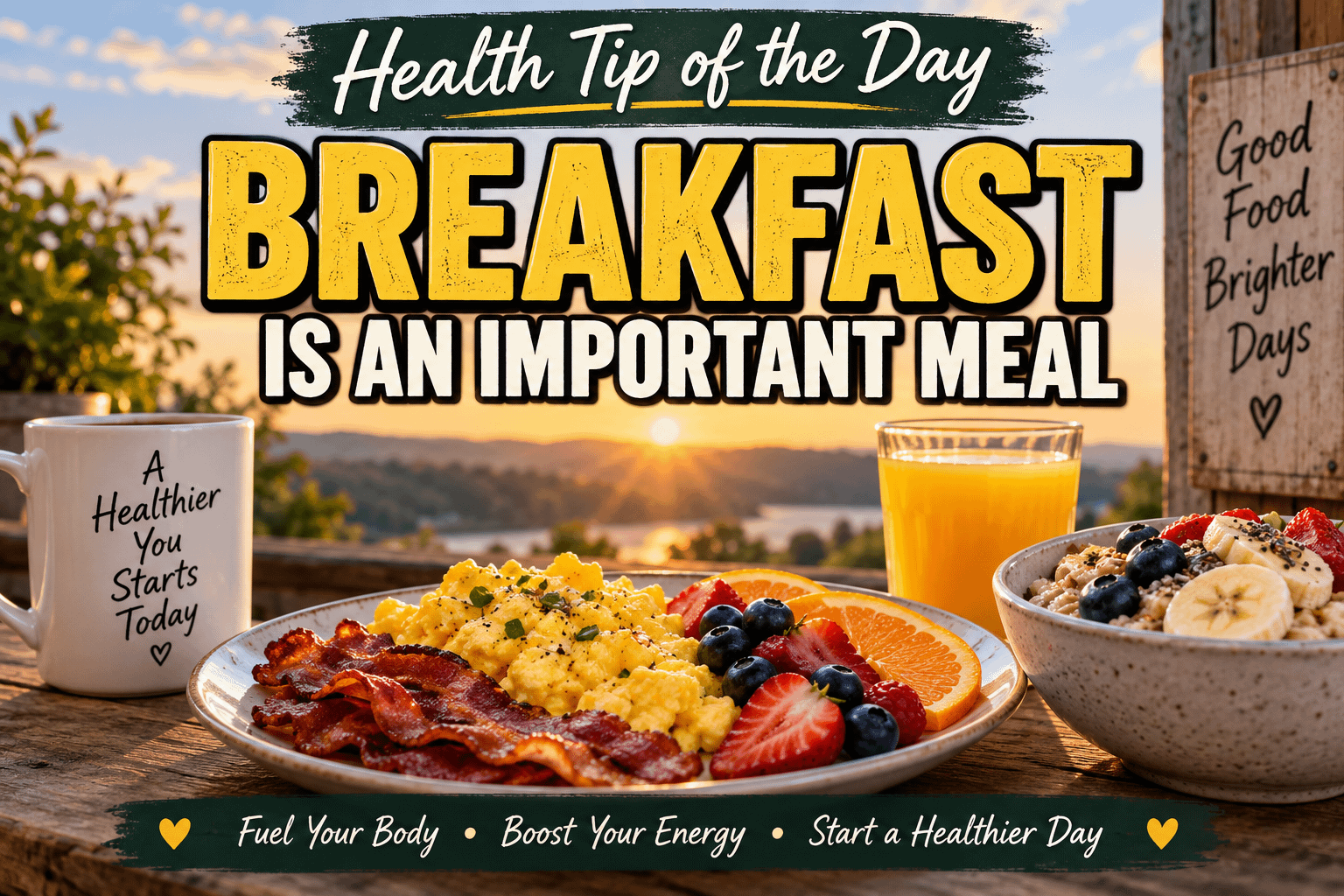 Health Tip of the Day: Breakfast Is an Important Meal 10 Health Tip of the Day: Breakfast Is an Important Meal