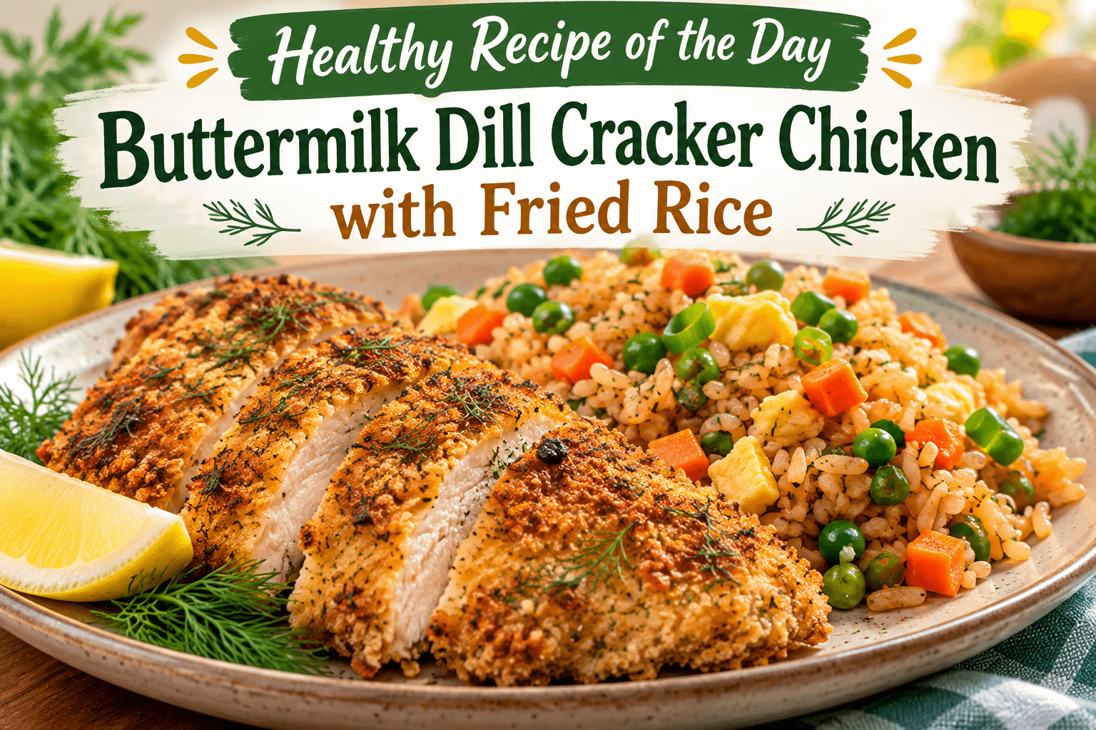 Healthy Recipe of the Day: Buttermilk Dill Cracker Chicken with Fried Rice 1 15153dfb d19c 4bf7 8aa2 fd94e1fa0320