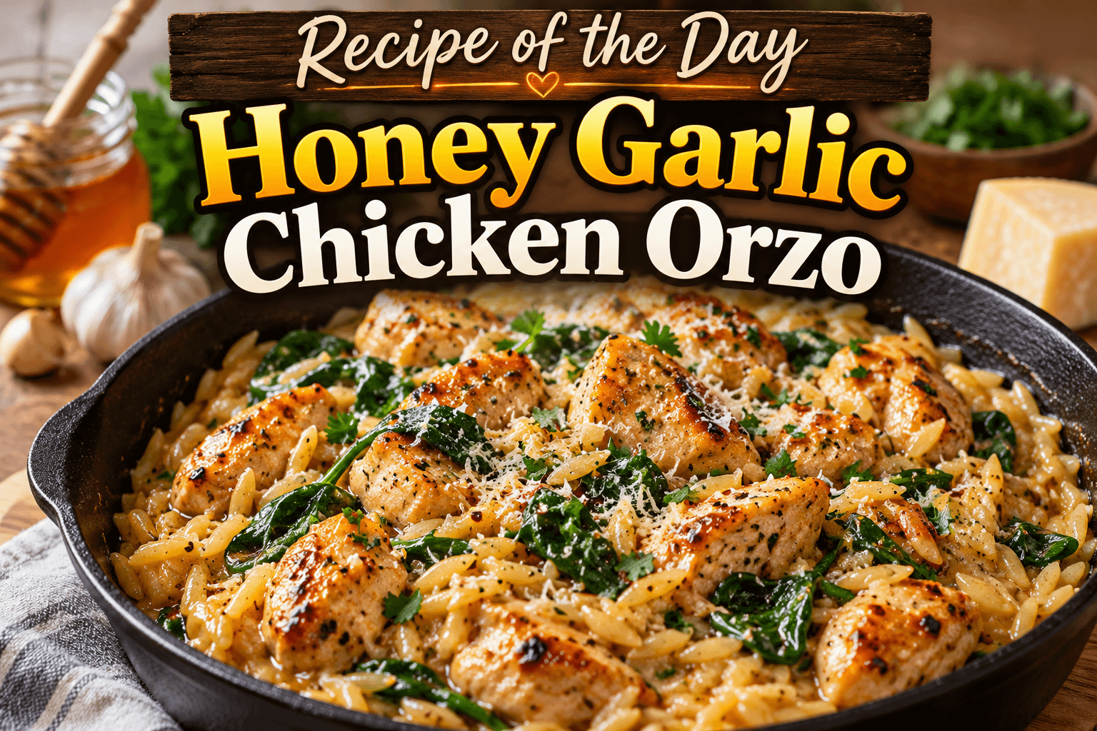 Recipe of the Day: Honey Garlic Chicken Orzo 1 9e323160 f33a 48d5 afff 678ef8f711cc