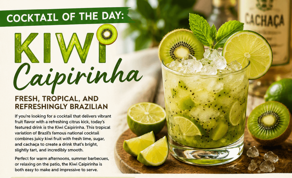 Cocktail of the Day: Kiwi Caipirinha 1 7ebc6161 fd2b 469e 9fc1 5571bcede624