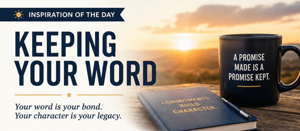Inspiration of the Day: Keeping Your Word 1 7806352e 8ee2 4d26 be78 344a6fdea45b