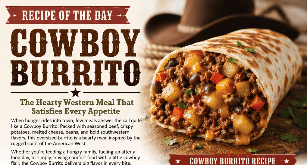 Recipe of the Day: Cowboy Burrito 1 a8fcdcd2 06ee 4afe 929b bef572693d66
