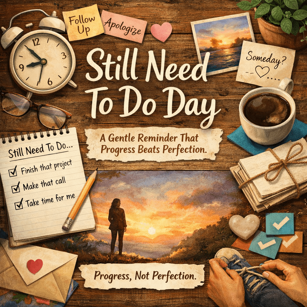 Still Need To Do Day - A Gentle Reminder That Progress Beats Perfection 1 b0054233 af9e 4a2d a7aa 765869fa274e