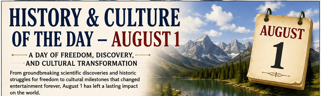 History & Culture of the Day – August 1 1 History & Culture of the Day – August 1