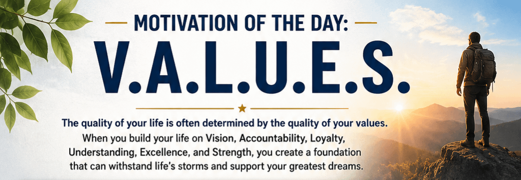 Motivation of the Day: V.A.L.U.E.S. 16 Motivation of the Day: V.A.L.U.E.S.
