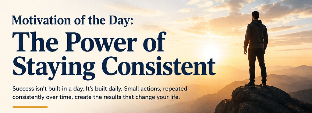 Motivation of the Day: The Power of Staying Consistent 12 Motivation of the Day: The Power of Staying Consistent