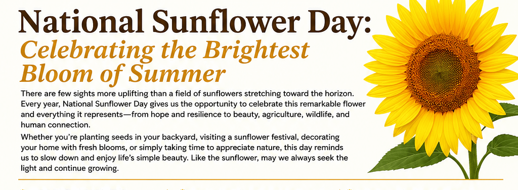 National Sunflower Day: Celebrating the Brightest Bloom of Summer