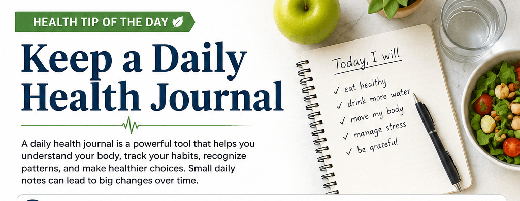 Health Tip of the Day: Keep a Daily Health Journal 1 f46cd045 588b 4bcb be4c 94ff00378e3c