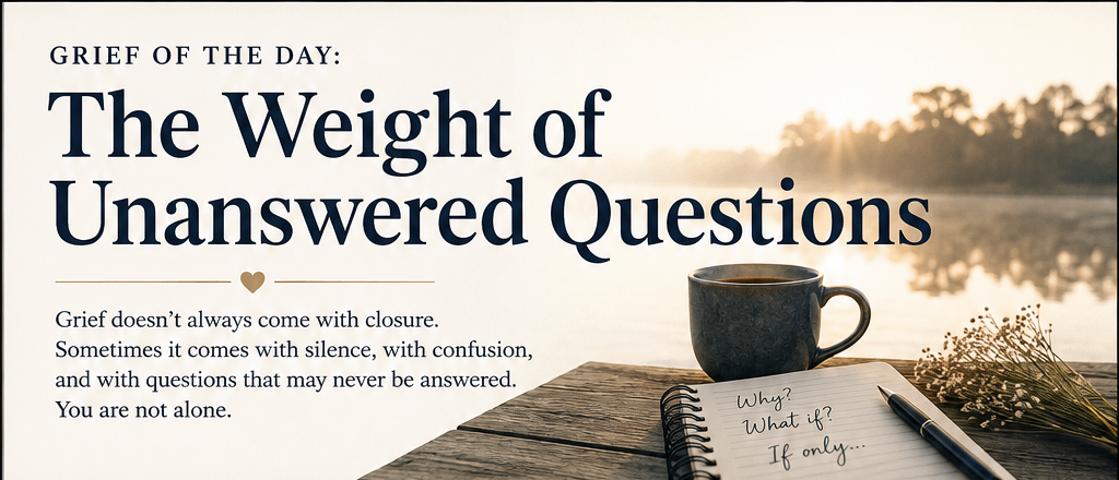 Grief of the Day: The Weight of Unanswered Questions 3 Grief of the Day: The Weight of Unanswered Questions