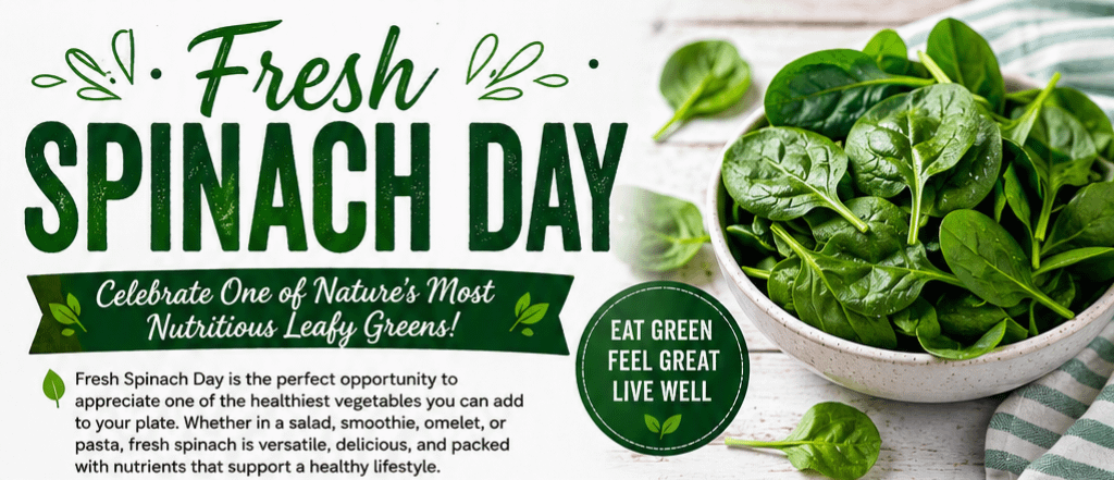 Fresh Spinach Day: Celebrating One of Nature's Most Nutritious Leafy Greens 1 d84de2fc 8891 4fa9 8735 b057a79a85af