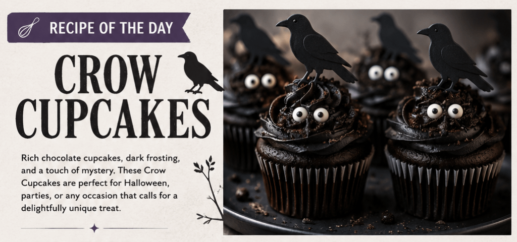 Recipe of the Day: Crow Cupcakes 5 Recipe of the Day: Crow Cupcakes
