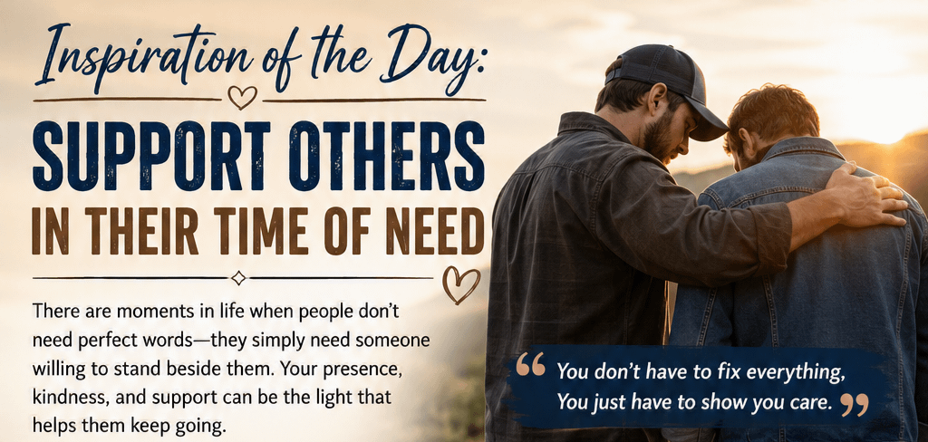 Inspiration of the Day: Support Others in Their Time of Need 5 Inspiration of the Day: Support Others in Their Time of Need