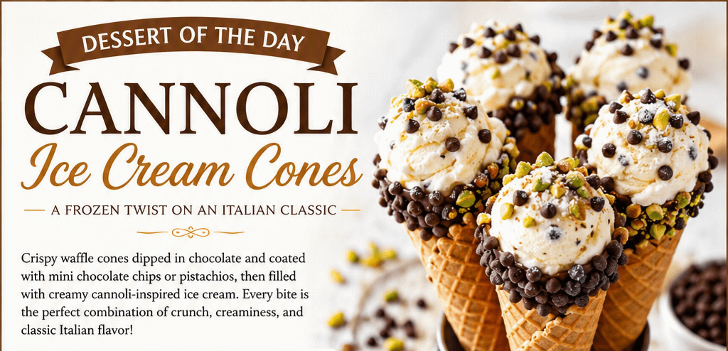Dessert of the Day: Cannoli Ice Cream Cones – A Frozen Twist on an Italian Classic 9 Dessert of the Day: Cannoli Ice Cream Cones – A Frozen Twist on an Italian Classic
