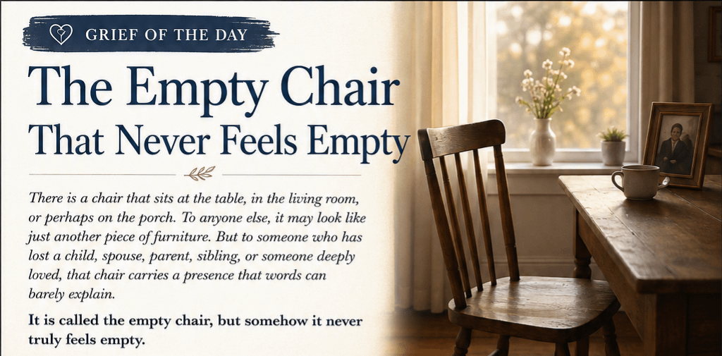Grief of the Day: The Empty Chair That Never Feels Empty