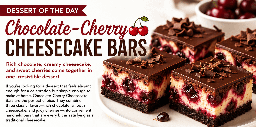 Dessert of the Day: Chocolate-Cherry Cheesecake Bars 1 6954211f 4bbf 4d01 9490 e91c19e131ac