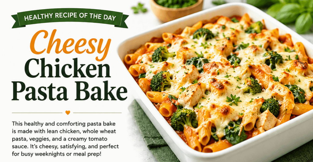 Healthy Recipe of the Day: Cheesy Chicken Pasta Bake 10 Healthy Recipe of the Day: Cheesy Chicken Pasta Bake