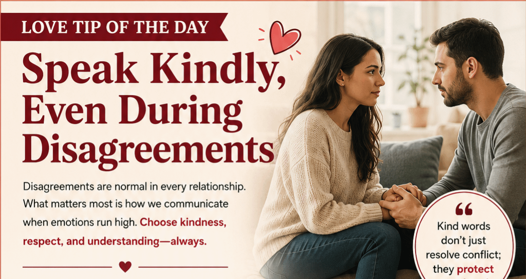 Love Tip of the Day: Speak Kindly, Even During Disagreements 5 Love Tip of the Day: Speak Kindly, Even During Disagreements