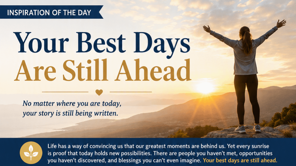 Inspiration of the Day: Your Best Days Are Still Ahead 10 Inspiration of the Day: Your Best Days Are Still Ahead