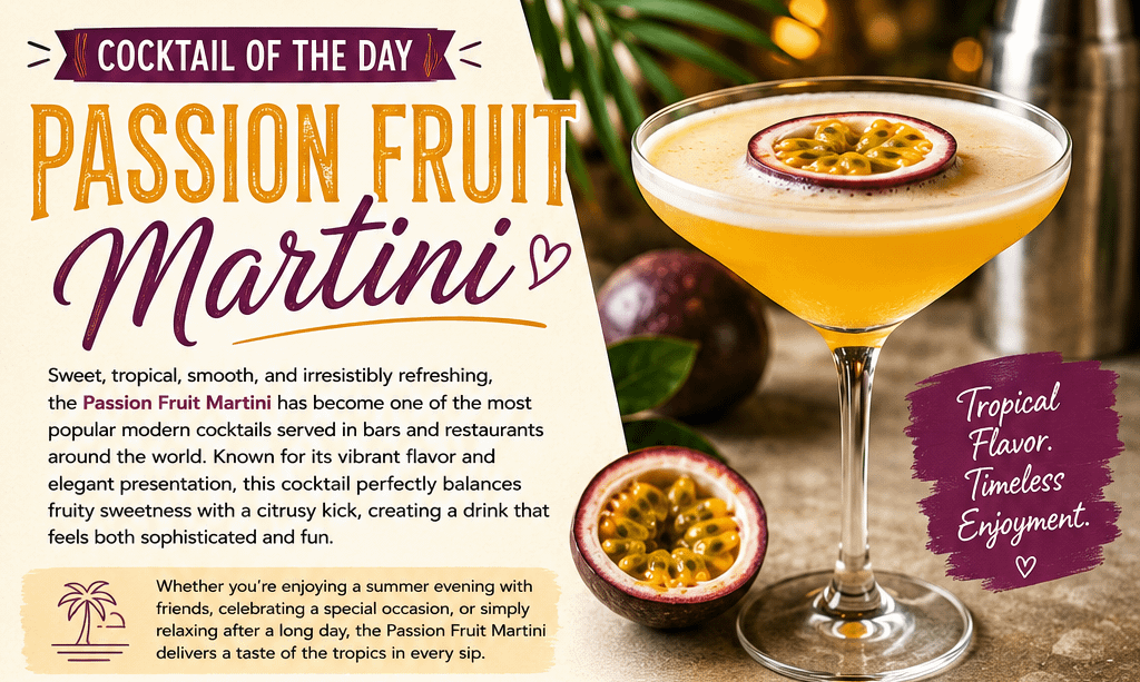 Cocktail of the Day: Passion Fruit Martini 5 Cocktail of the Day: Passion Fruit Martini