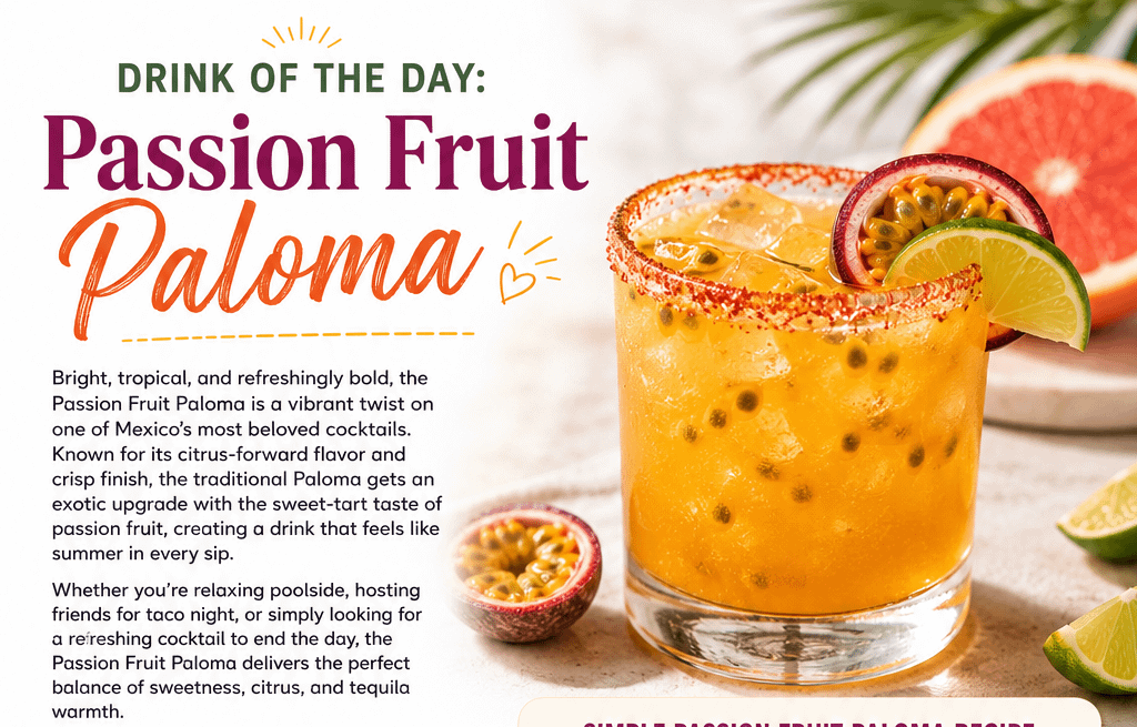 Drink of the Day: Passion Fruit Paloma 1 image 21 1