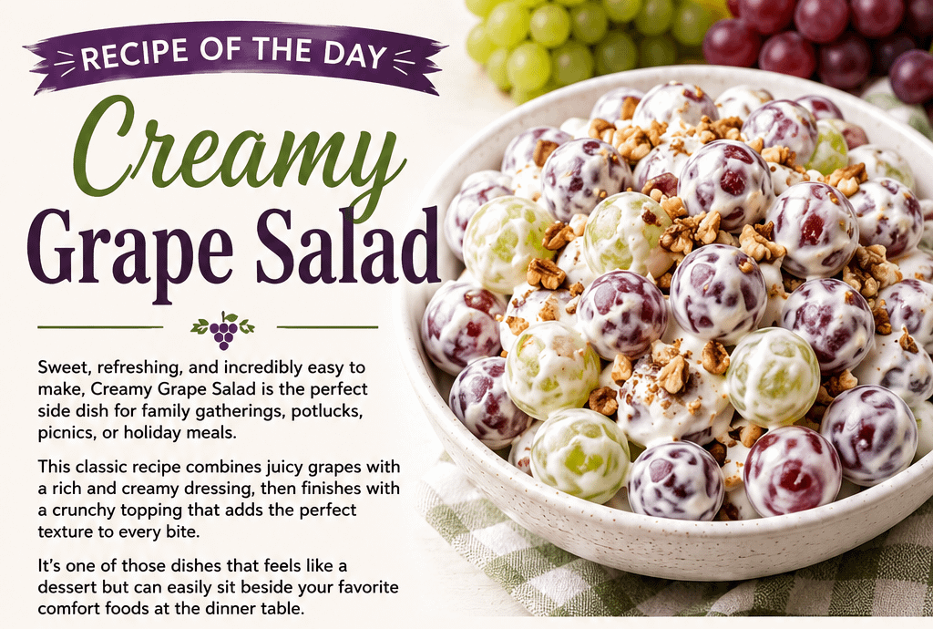 Recipe of the Day: Creamy Grape Salad 10 Recipe of the Day: Creamy Grape Salad