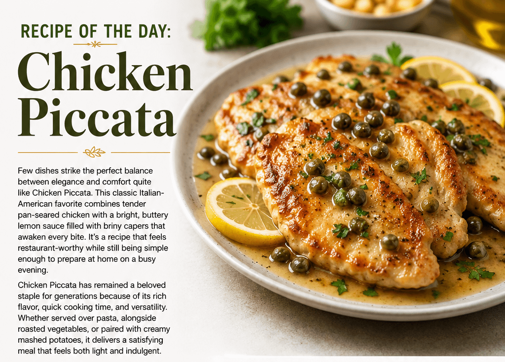 Recipe of the Day: Chicken Piccata 4 Recipe of the Day: Chicken Piccata