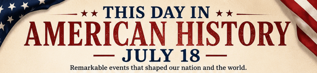 This Day in American History – July 18 7 This Day in American History – July 18