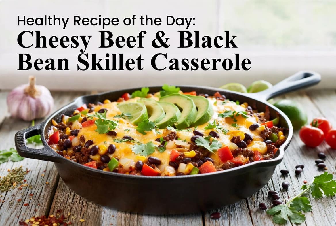 Healthy Recipe of the Day: Cheesy Beef & Black Bean Skillet Casserole 10 Healthy Recipe of the Day: Cheesy Beef & Black Bean Skillet Casserole
