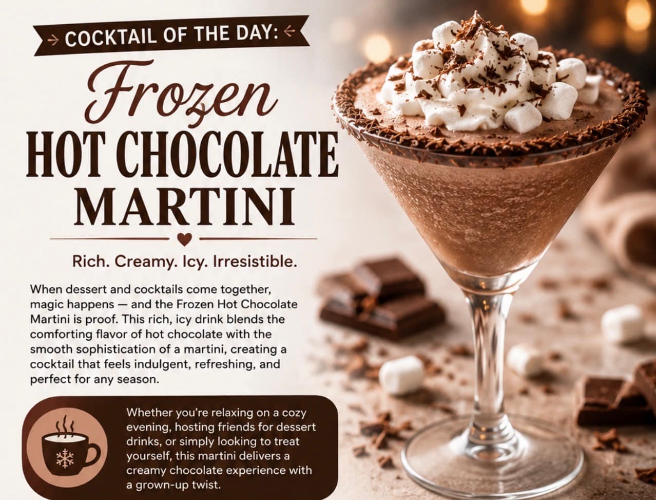 Cocktail of the Day: Frozen Hot Chocolate Martini