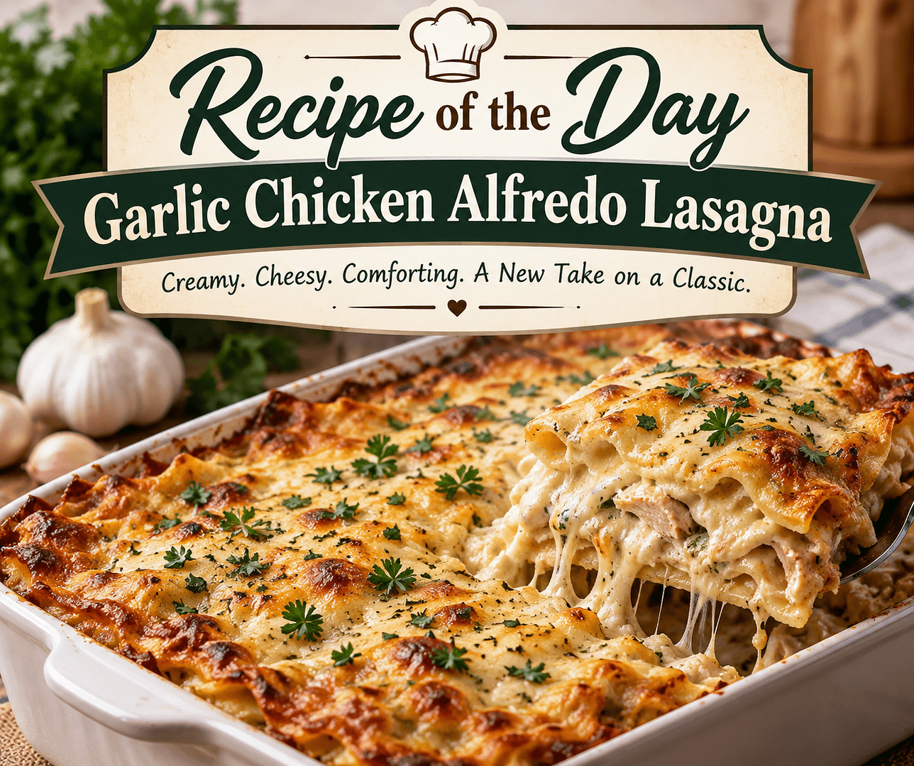 Recipe of the Day: Garlic Chicken Alfredo Lasagna 1 a3de23b0 00d2 42de b0a3 daeafb5e2903