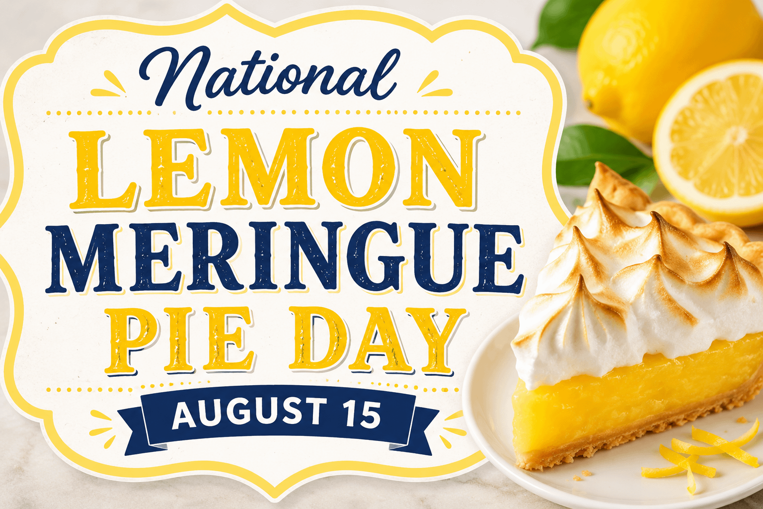 National Lemon Meringue Pie Day – A Zesty Slice of Sweetness