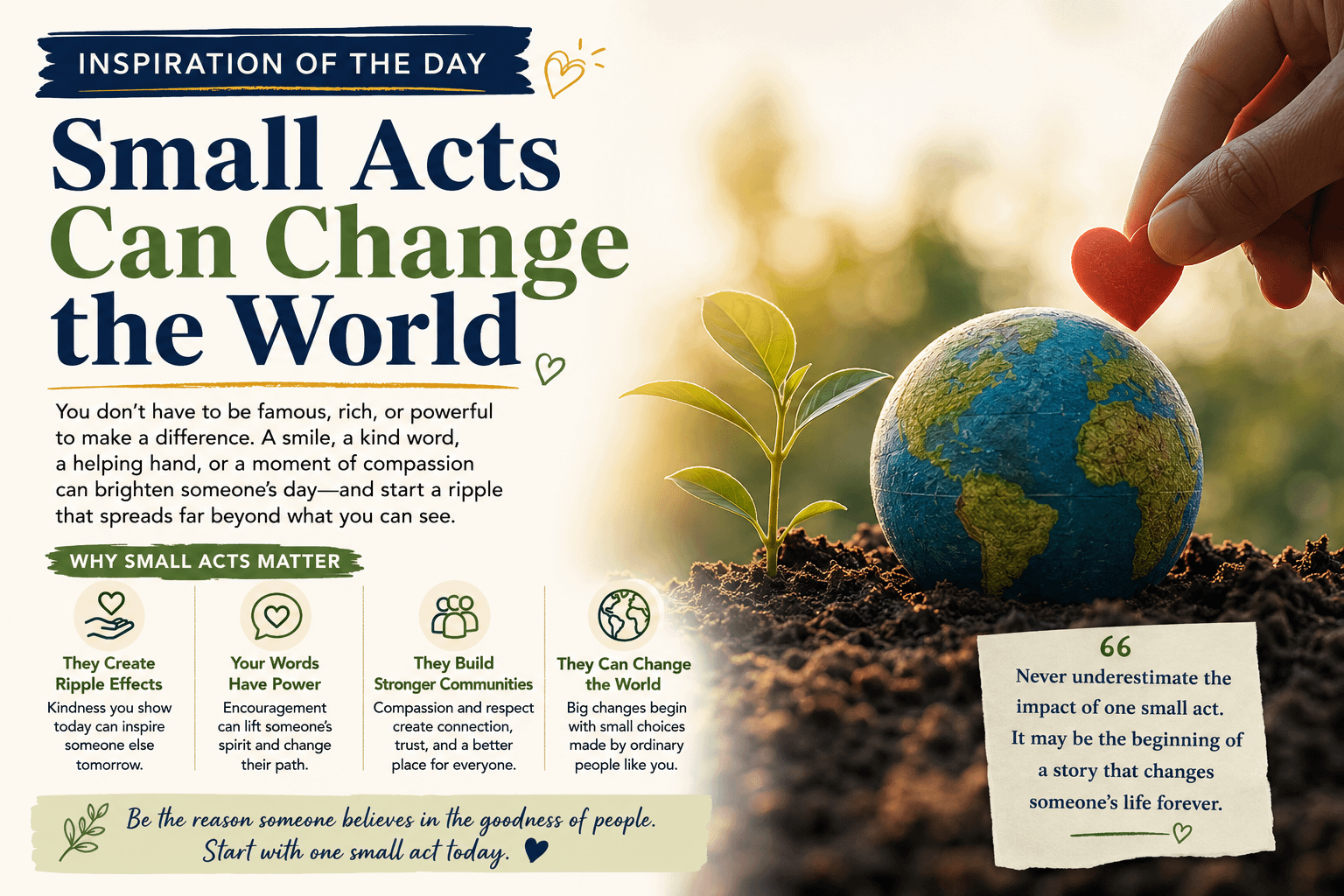Inspiration of the Day: Small Acts Can Change the World 11 Inspiration of the Day: Small Acts Can Change the World
