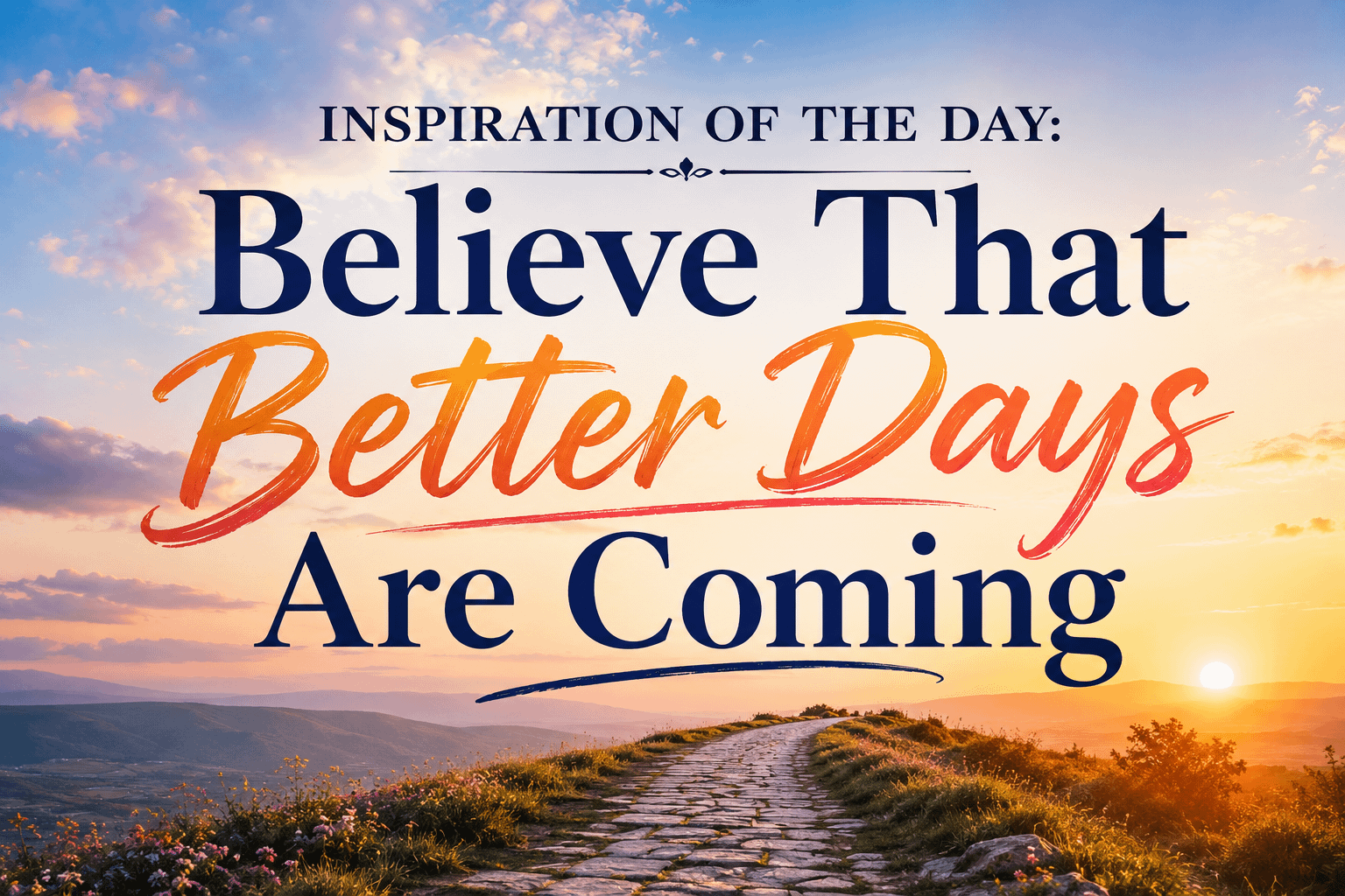 Inspiration of the Day: Believe That Better Days Are Coming 11 Inspiration of the Day: Believe That Better Days Are Coming