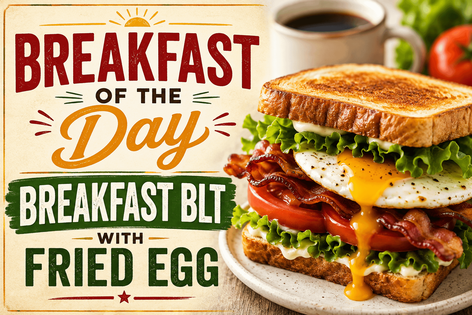 Breakfast of the Day: Breakfast BLT with Fried Egg 7 Breakfast of the Day: Breakfast BLT with Fried Egg