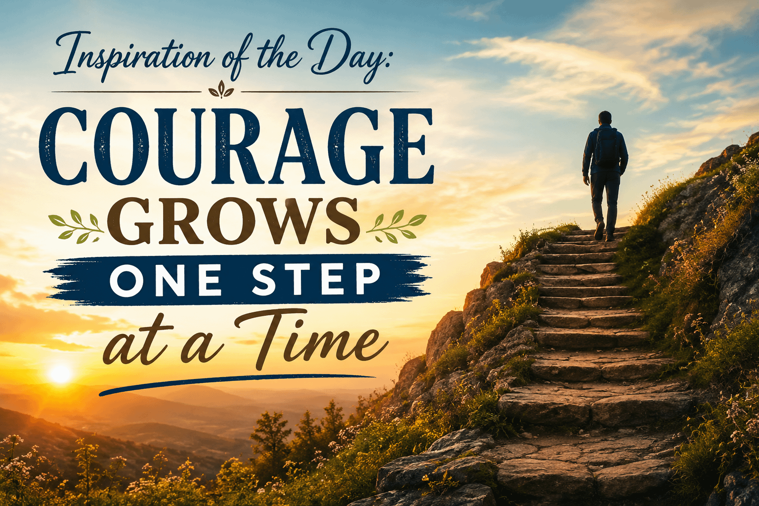 Inspiration of the Day: Courage Grows One Step at a Time 14 Inspiration of the Day: Courage Grows One Step at a Time