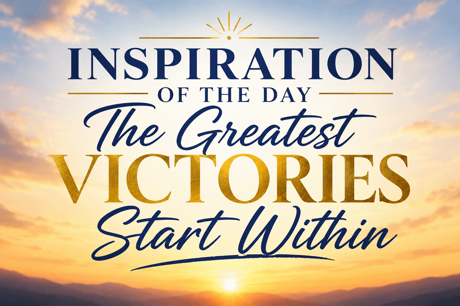 Inspiration of the Day: The Greatest Victories Start Within 15 Inspiration of the Day: The Greatest Victories Start Within