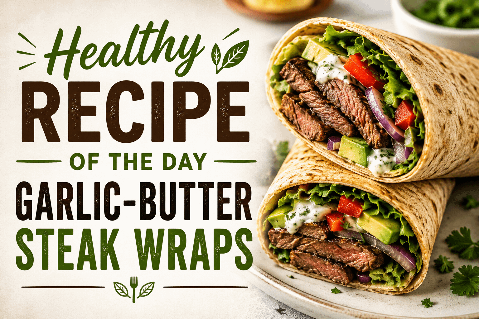 Healthy Recipe of the Day: Garlic-Butter Steak Wraps 7 Healthy Recipe of the Day: Garlic-Butter Steak Wraps