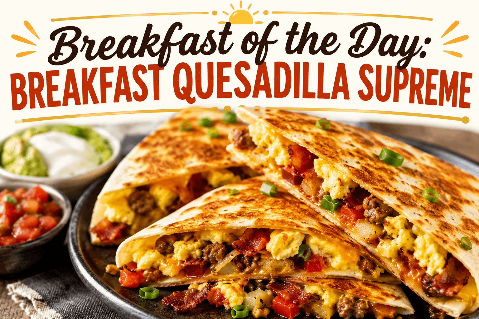 Breakfast of the Day: Breakfast Quesadilla Supreme 2 Breakfast of the Day: Breakfast Quesadilla Supreme
