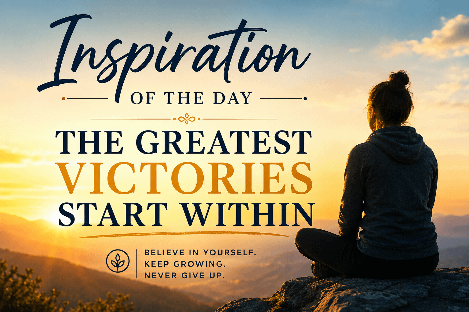Inspiration of the Day: The Greatest Victories Start Within 12 Inspiration of the Day: The Greatest Victories Start Within