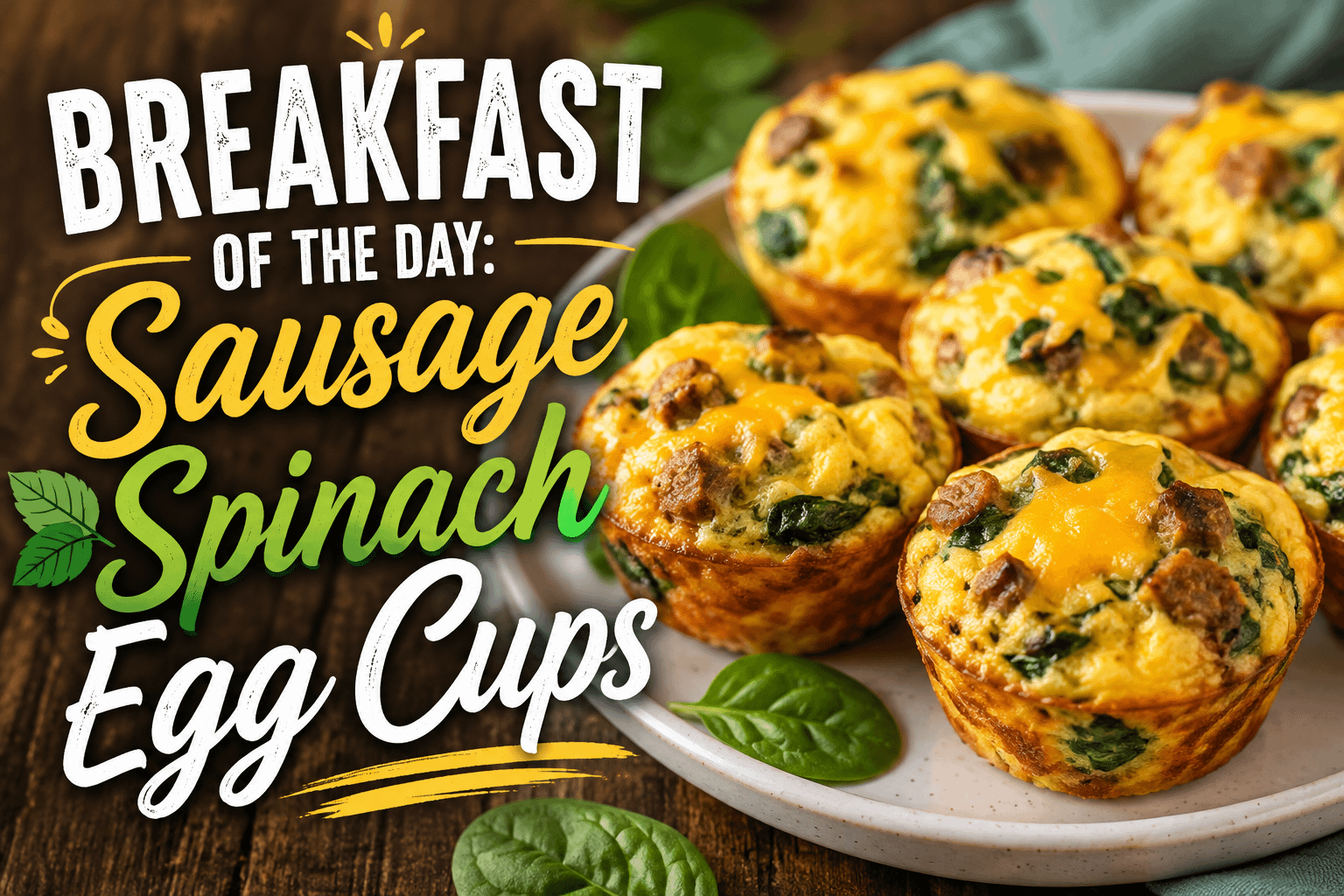 Breakfast of the Day: Sausage Spinach Egg Cups 10 Breakfast of the Day: Sausage Spinach Egg Cups