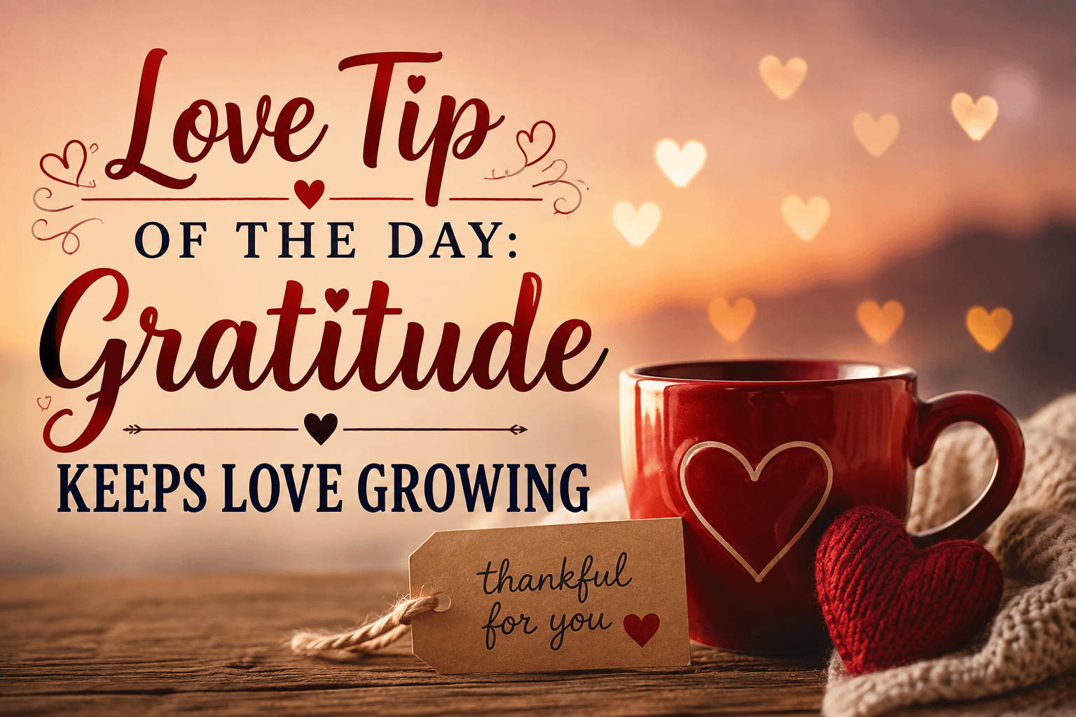 Love Tip of the Day: Gratitude Keeps Love Growing