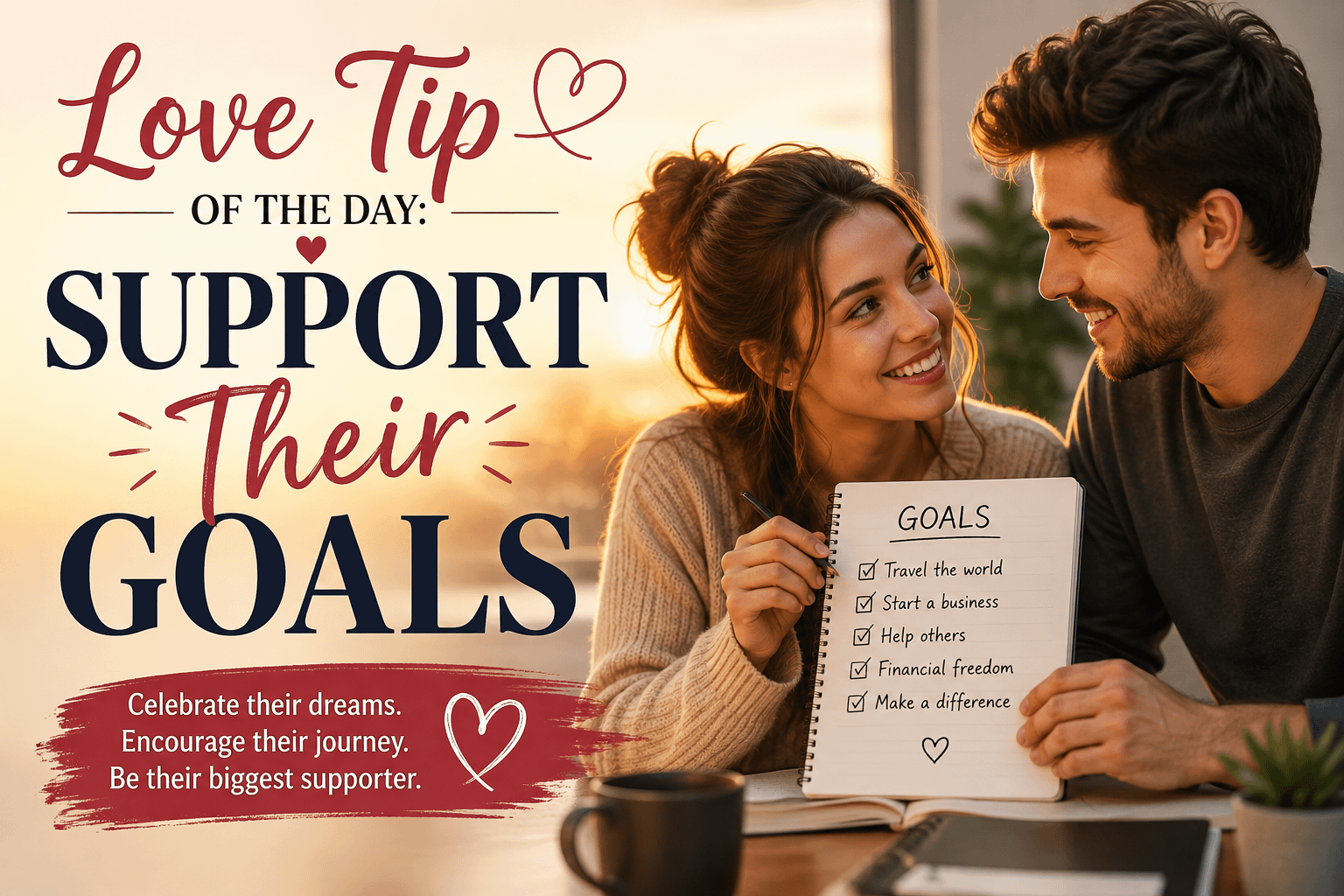 Love Tip of the Day: Support Their Goals 1 57c42266 abf0 41ce 9dac 5edce5d899f4