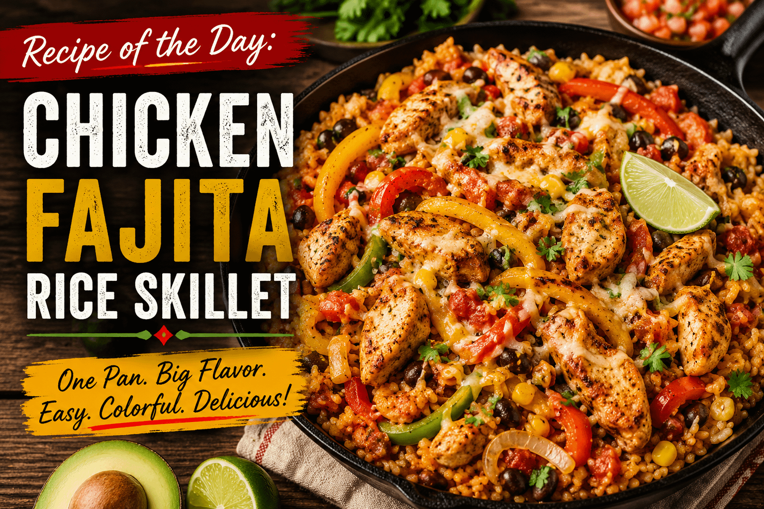 Recipe of the Day: Chicken Fajita Rice Skillet 9 Recipe of the Day: Chicken Fajita Rice Skillet