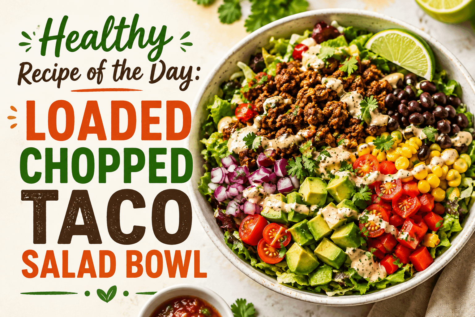 Healthy Recipe of the Day: Loaded Chopped Taco Salad Bowl 10 Healthy Recipe of the Day: Loaded Chopped Taco Salad Bowl