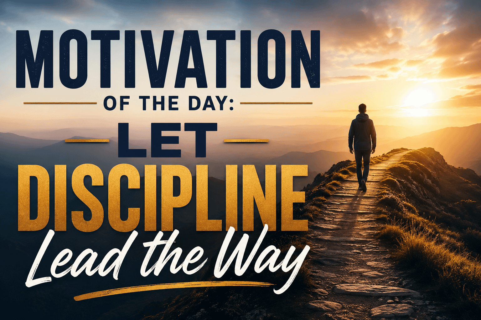 Motivation of the Day: Let Discipline Lead the Way 12 Motivation of the Day: Let Discipline Lead the Way