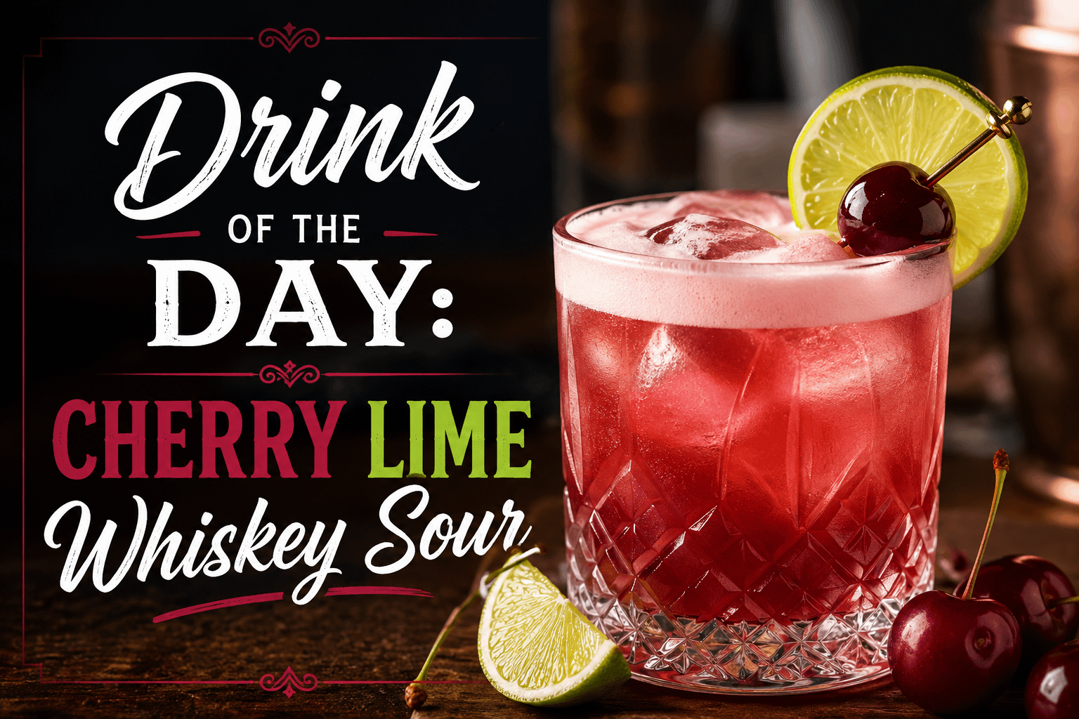Drink of the Day: Cherry Lime Whiskey Sour 1 69f9dc17 afac 48f8 b55e 7717ce4774ec