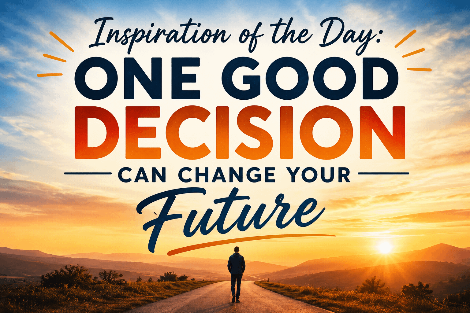 Inspiration of the Day: One Good Decision Can Change Your Future 11 Inspiration of the Day: One Good Decision Can Change Your Future