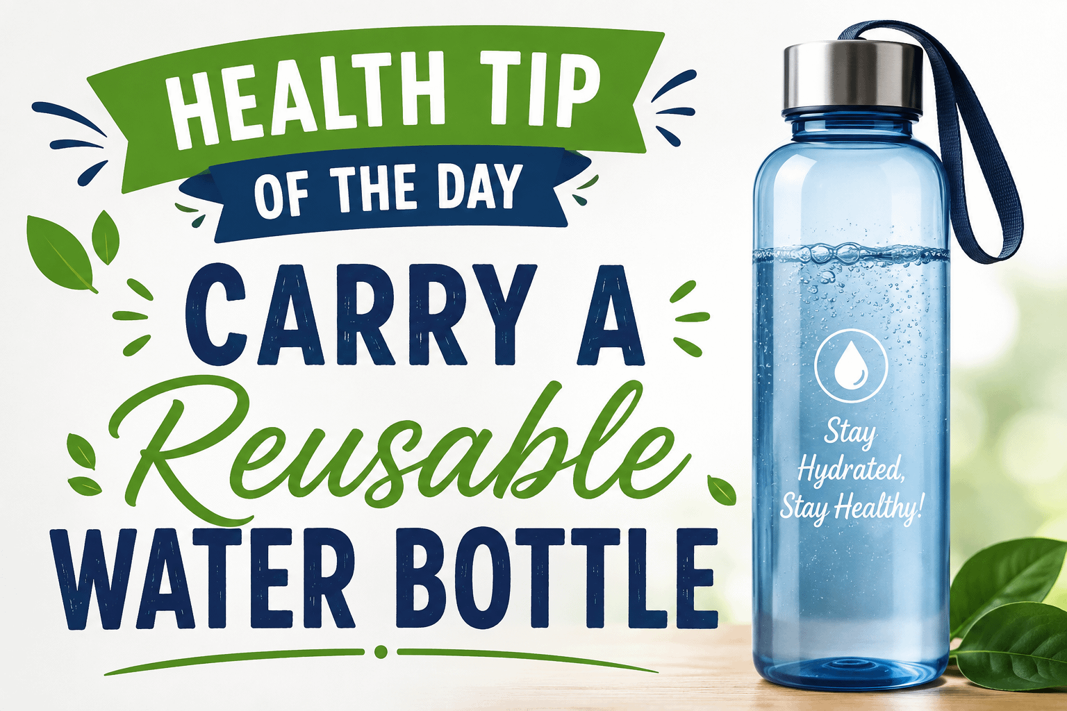 Health Tip of the Day: Carry a Reusable Water Bottle 9 Health Tip of the Day: Carry a Reusable Water Bottle